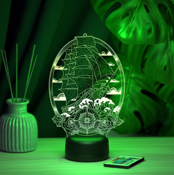 3D светильник  Светильник "Парусник Роза ветров"