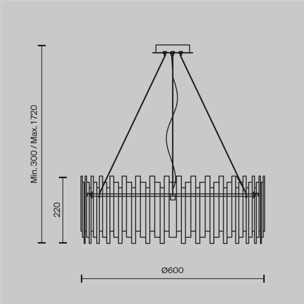 Подвесной светильник Maytoni MOD135PL-08BS