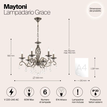 Люстра Maytoni RC247-PL-06-R