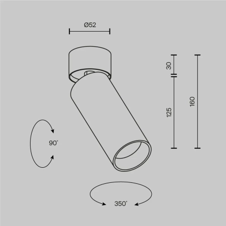 Потолочный светильник Technical C055CL-L12W2.7K-SS-W