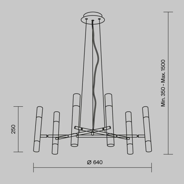 Подвесной светильник Maytoni MOD031PL-12B