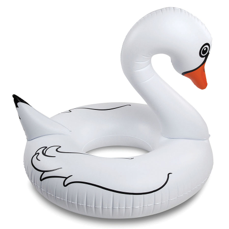 Круг надувной bigmouth, white swan