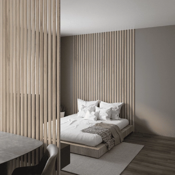 2К Интерьерная рейка МДФ Stella Бриона Light Макадамия 16*40*2700 (уп.8шт.)