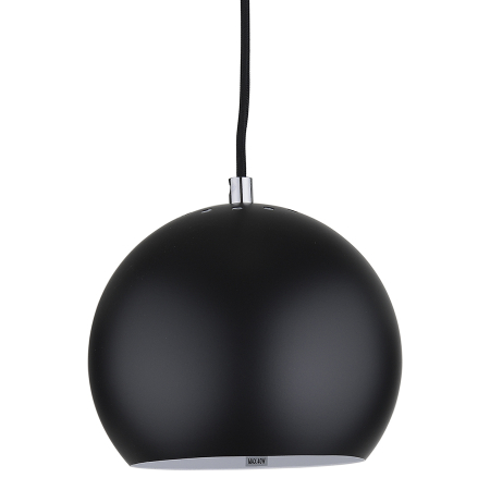 Лампа подвесная ball, черная матовая, черный шнур