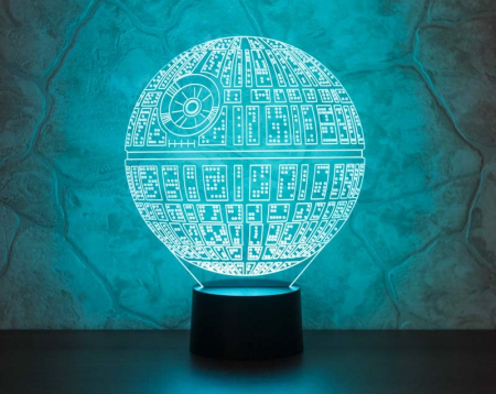 3D светильник  Звезда смерти