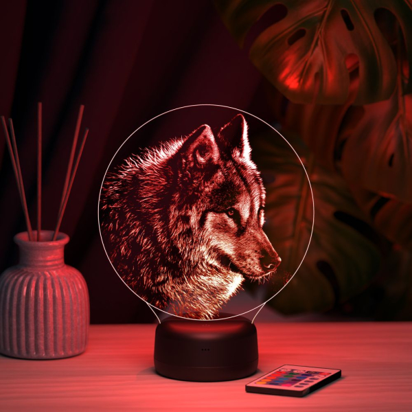 3D светильник  Светильник "Монгольский волк"