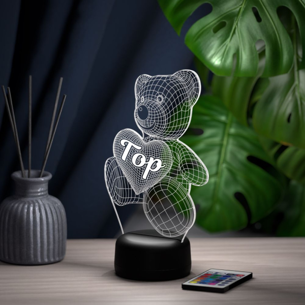 3D светильник  Светильник "Мишка с именем Гор"