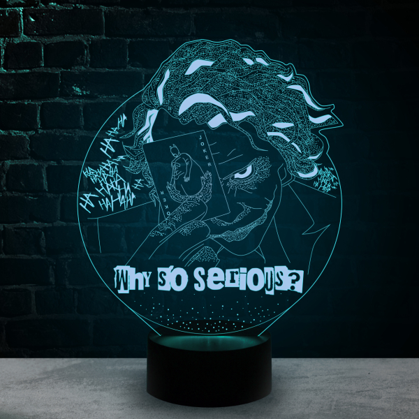 3D светильник  Джокер (Почему такой серьезный)