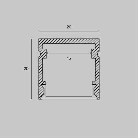 Комплектующие к светодиодной ленте Led Strip ALM-2020-S-2M
