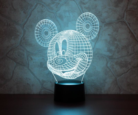 3D светильник  Микки Маус