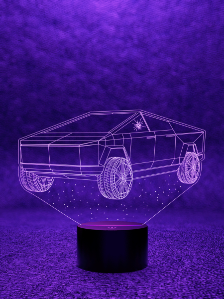 3D светильник  Светильник "Tesla Roadster Илона Маска"