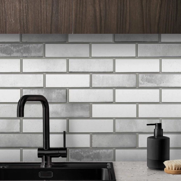 Панель ПВХ 0,4 кирпич Акцент серый