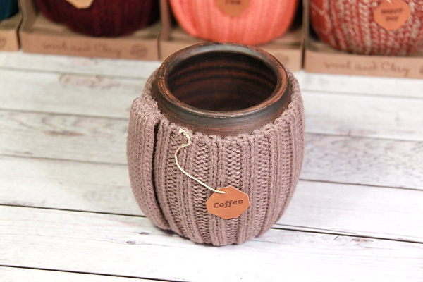 Вязаная кружка "Какао"