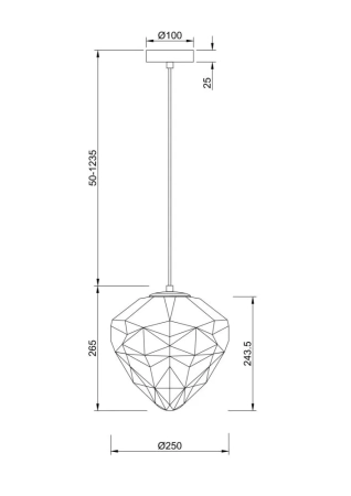 Подвесной светильник Maytoni P053PL-01BL