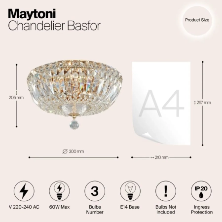 Люстра Maytoni DIA100-CL-03-G