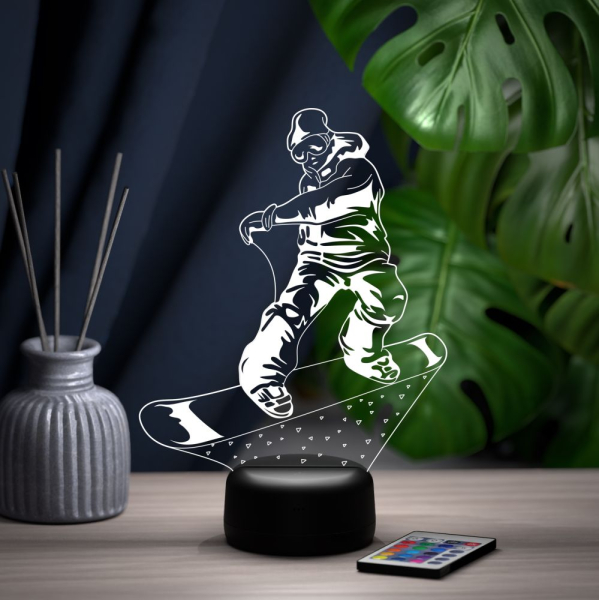3D светильник  Светильник "Сноубордист"