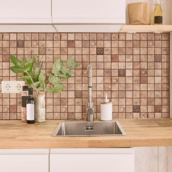 Панель ПВХ 0,3 мозаика Микс орех STELLA