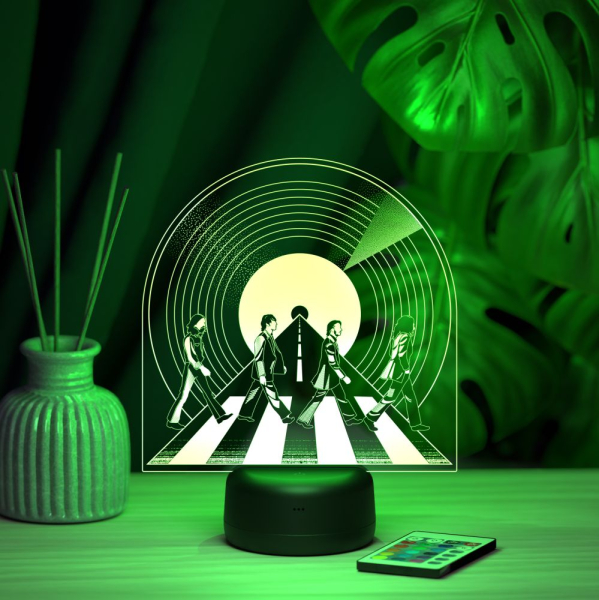 3D светильник  Светильник "Битлы идут через дорогу"