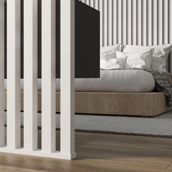 2К Интерьерная рейка МДФ Stella Бриона Standard Белый 16*40*2700 (уп.8шт.)