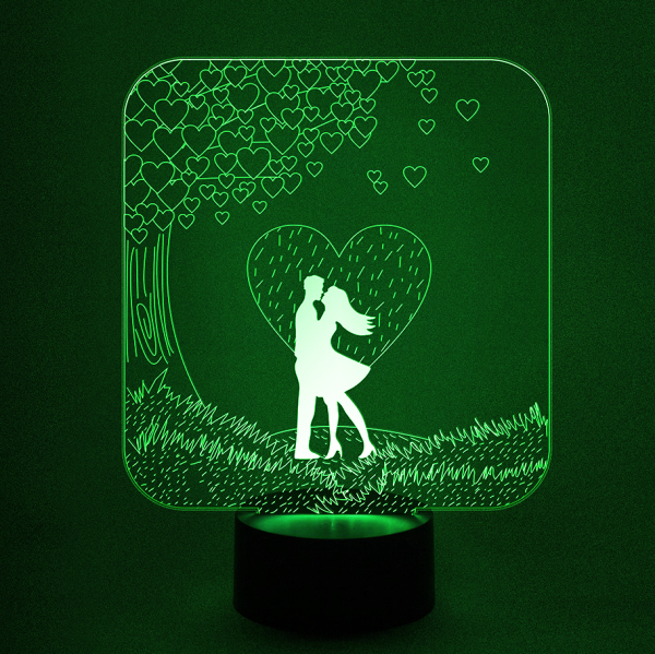 3D светильник  Дерево любви