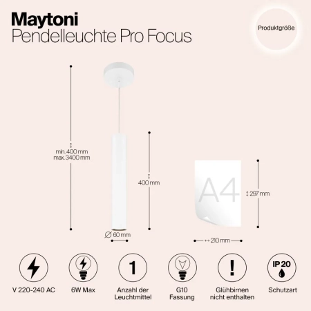 Подвесной светильник Maytoni MOD161PL-01W1