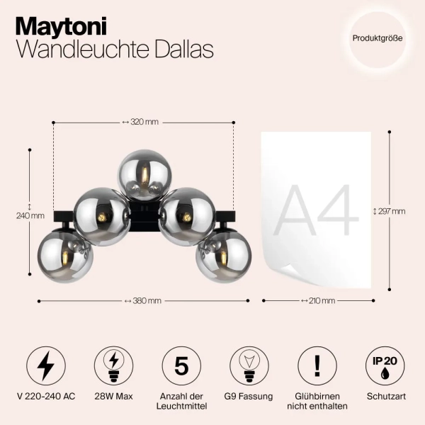 Настенный светильник (бра) Maytoni MOD547WL-05B