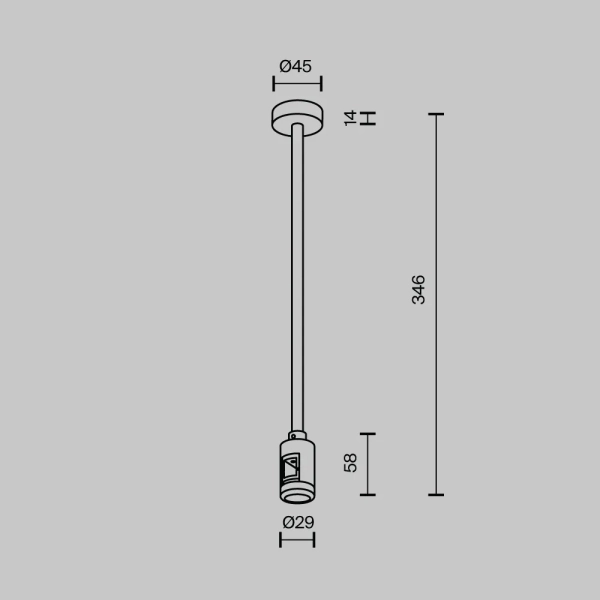 Комплектующие для систем освещения с токоведущими элементами Technical TRA158C-B1-B