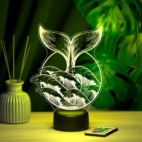 3D светильник  Светильник "Хвост Кита"