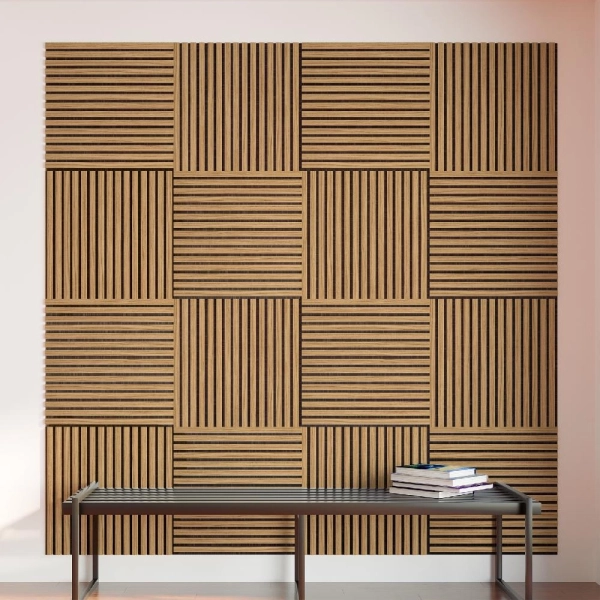 Панель Стеновая Акустическая Stella Comfort Standart Дуб Сальвадор 600х600х9 (уп.1шт.)