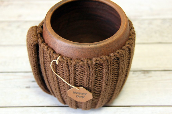 Вязаная кружка "Горячий шоколад"