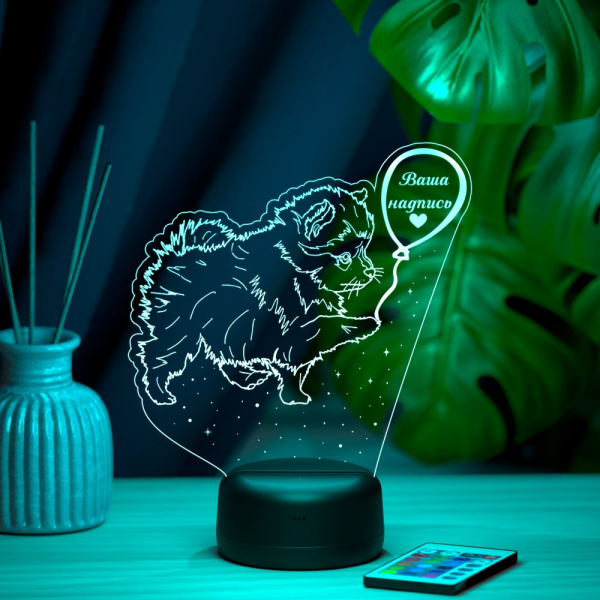 3D светильник  Светильник "Щенок с шариком"