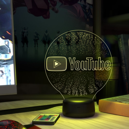 3D светильник  Светильник "YouTube"
