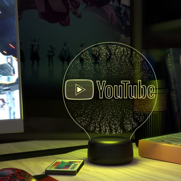 3D светильник  Светильник "YouTube"
