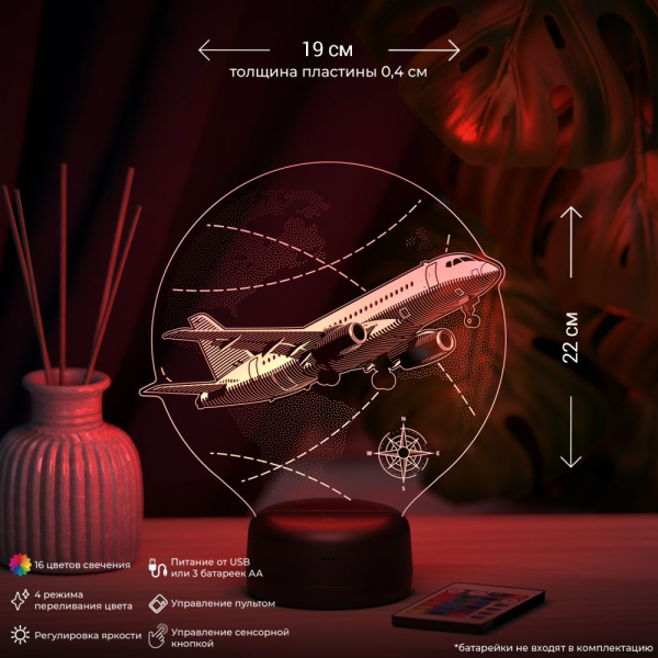 3D светильник  Светильник "Сухой Суперджет 100"