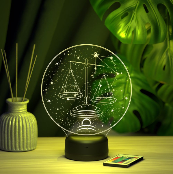 3D светильник  Светильник "Зодиак - Весы"