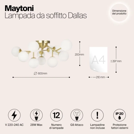 Потолочный светильник Maytoni MOD545CL-12BS