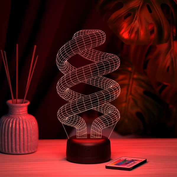 3D светильник  3д светильник "Спираль"