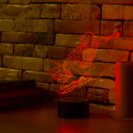 3D светильник  Человек Паук #2