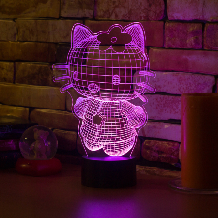 3D светильник  Hello Kitty 3D (Хелло Китти)