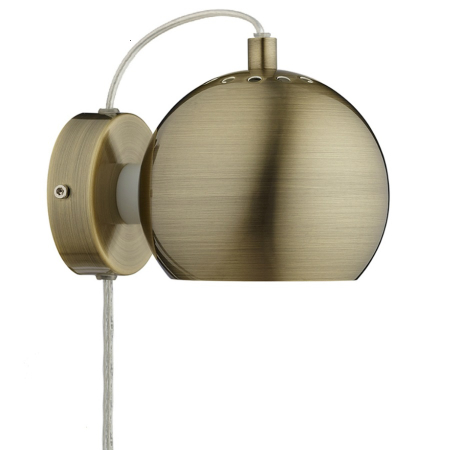 Лампа настенная ball, античная латунь, матовое покрытие