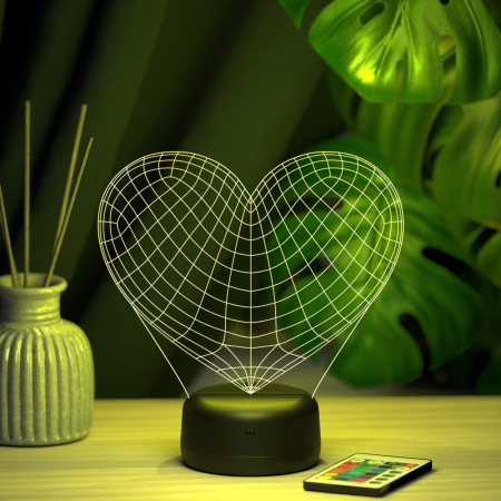 3D светильник  Светильник "Объемное сердце"