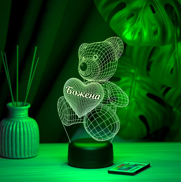 3D светильник  Светильник "Мишка с именем Божена"