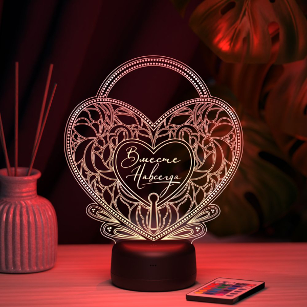 3D светильник  Светильник "Свадебный замочек"