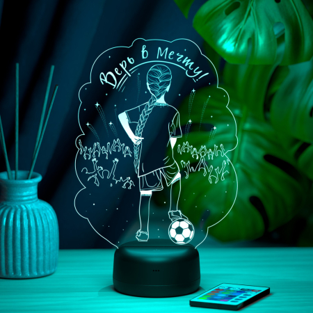 3D светильник  Светильник "Девочка футболистка"