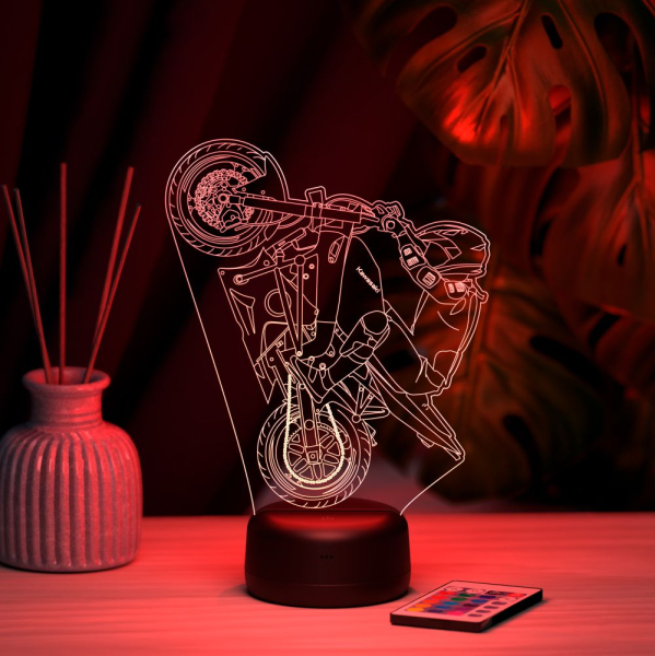 3D светильник  Светильник "Мотоцикл Kawasaki"