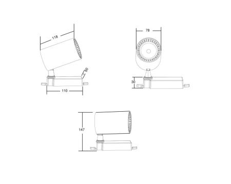 Трековый светильник Technical TR029-3-10W4K-W