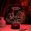 3D светильник  Светильник "Зайчик и Панда"