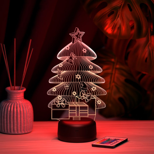 3D светильник  Светильник "Ёлочка в Новый год"