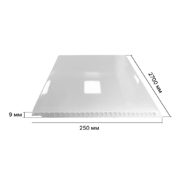 Панель ПВХ 2,7*0,25 (Белая глянцевая ) STELLA Light