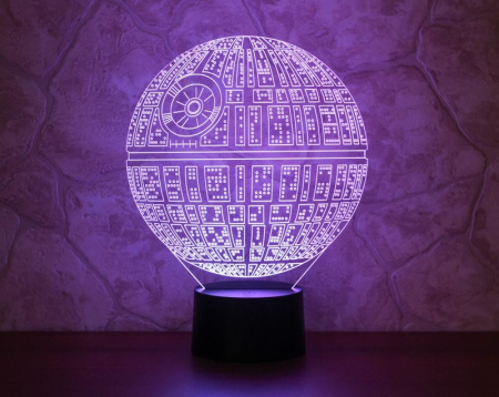 3D светильник  Звезда смерти